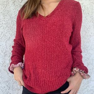 Croft and Barrow Medium Pink Fuzzy Sweater